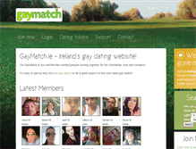 Tablet Screenshot of gaymatch.ie